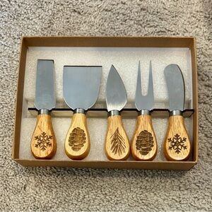 Wooden Handle Cheese Knife Set